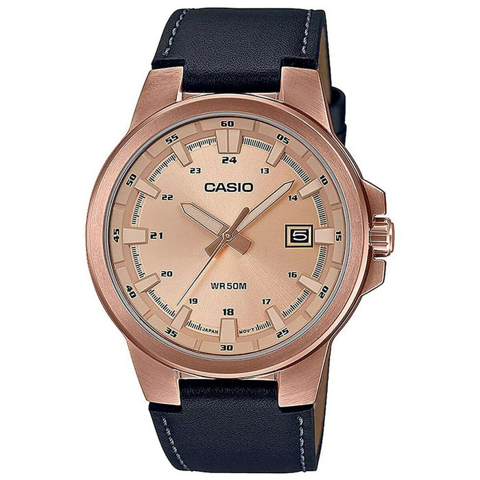 Men's Watch Casio 3D - LEATHER, ROSE GOLD ***SPECIAL PRICE*** Brown (Ø 41,5 mm)