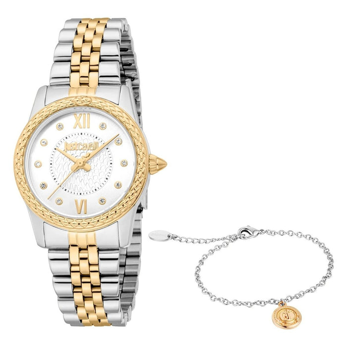 Ladies' Watch Just Cavalli ANIMALIER SPECIAL PACK + BRACELET Golden (Ø 30 mm)